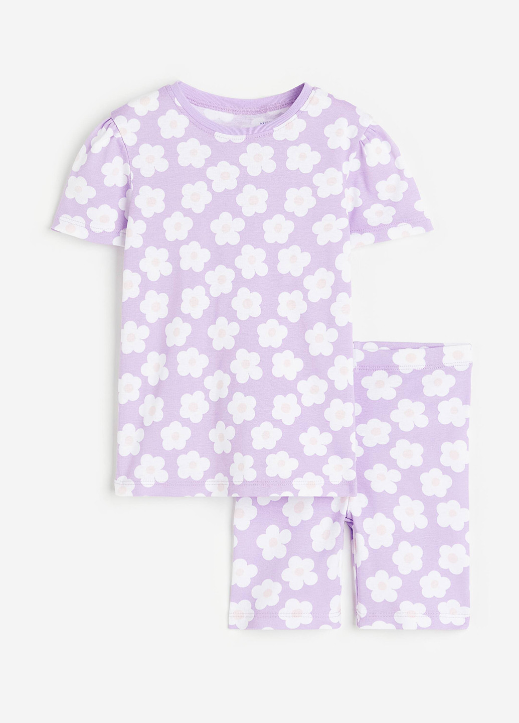 Светло-фиолетовая всесезон пижама (футболка, шорты) футболка + шорты H&M