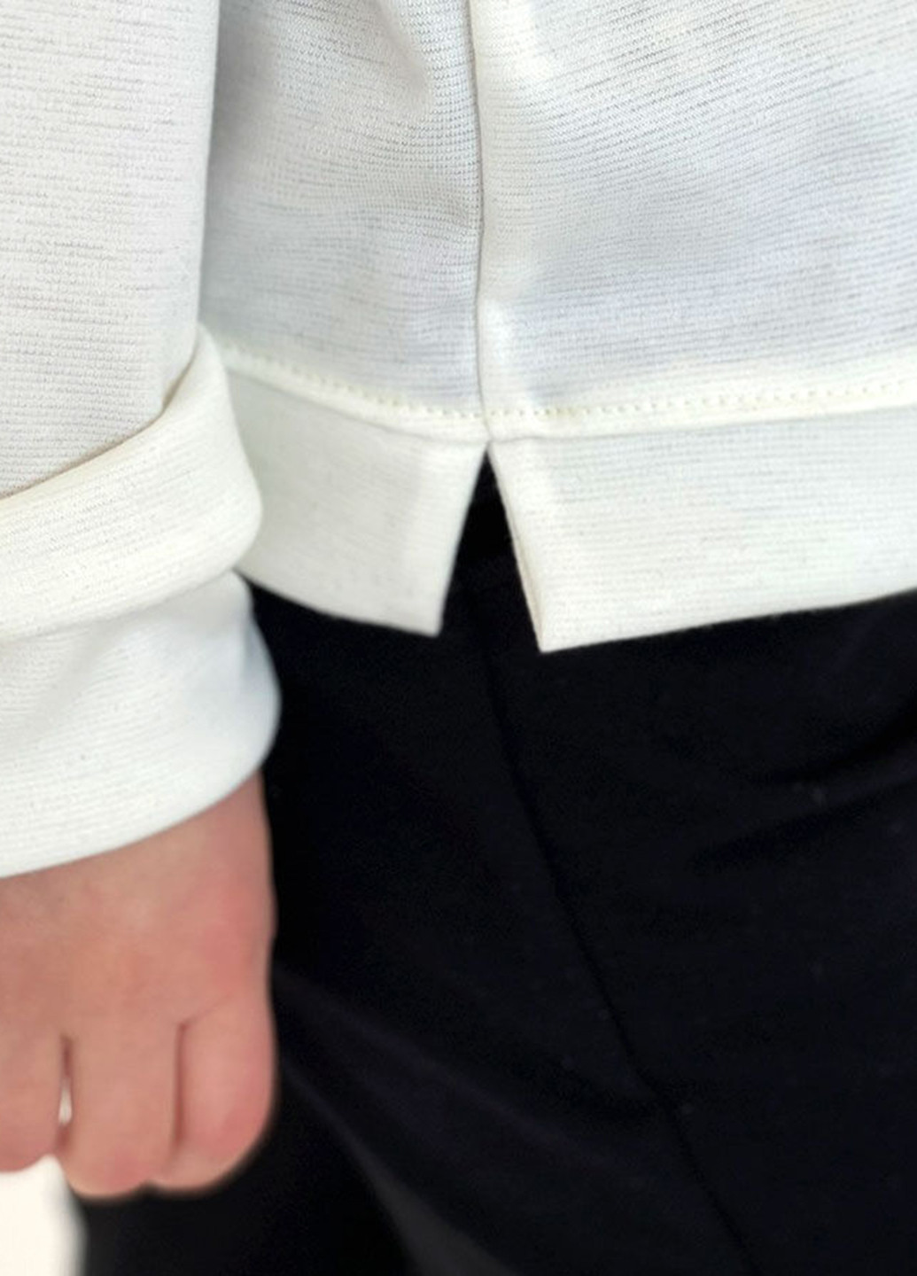 Молочный демисезонный костюм (свитшот, брюки) брючный Blanka