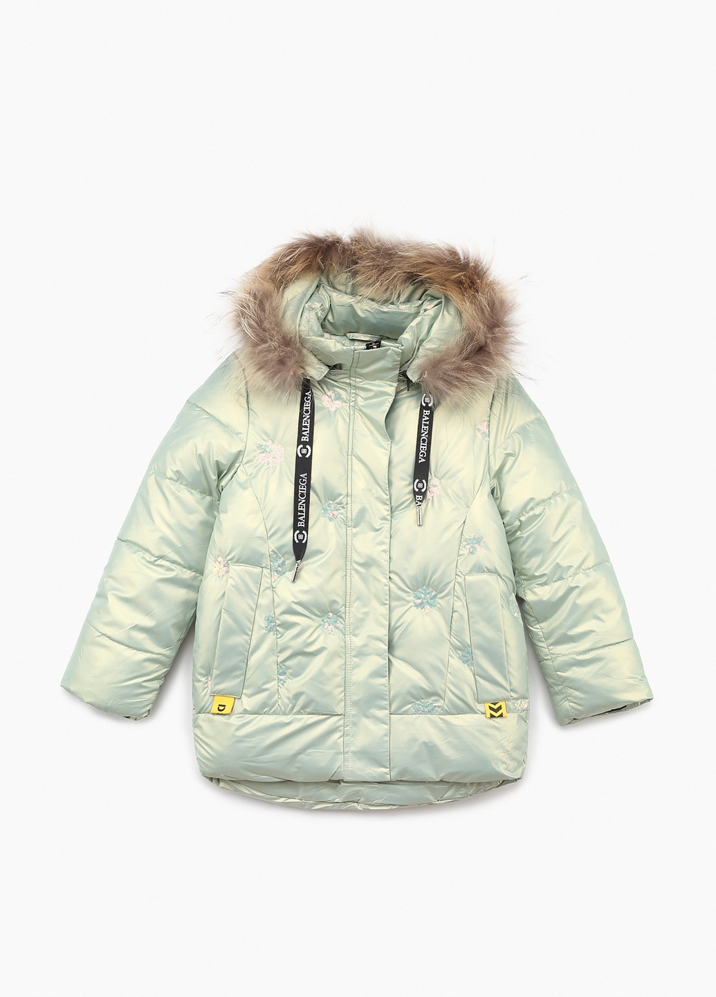 Мятная зимняя куртка Snowgenius