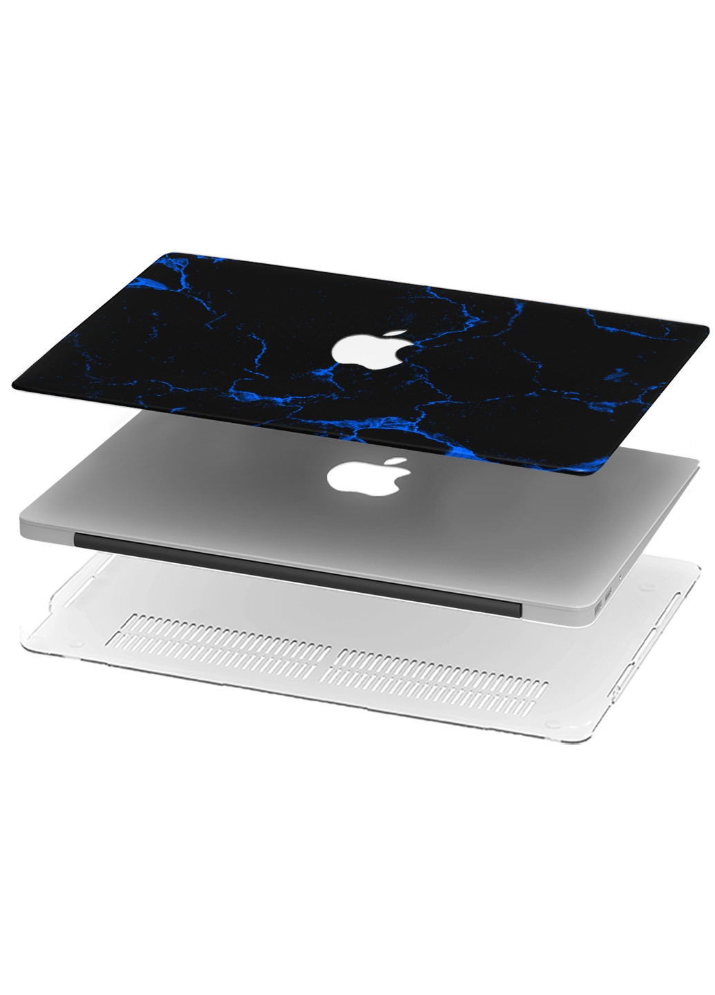 Чехол пластиковый для Apple MacBook Pro 13 A1278 Темно-синий мрамор (Dark Blue marble) (6347-2743) MobiPrint (219126001)