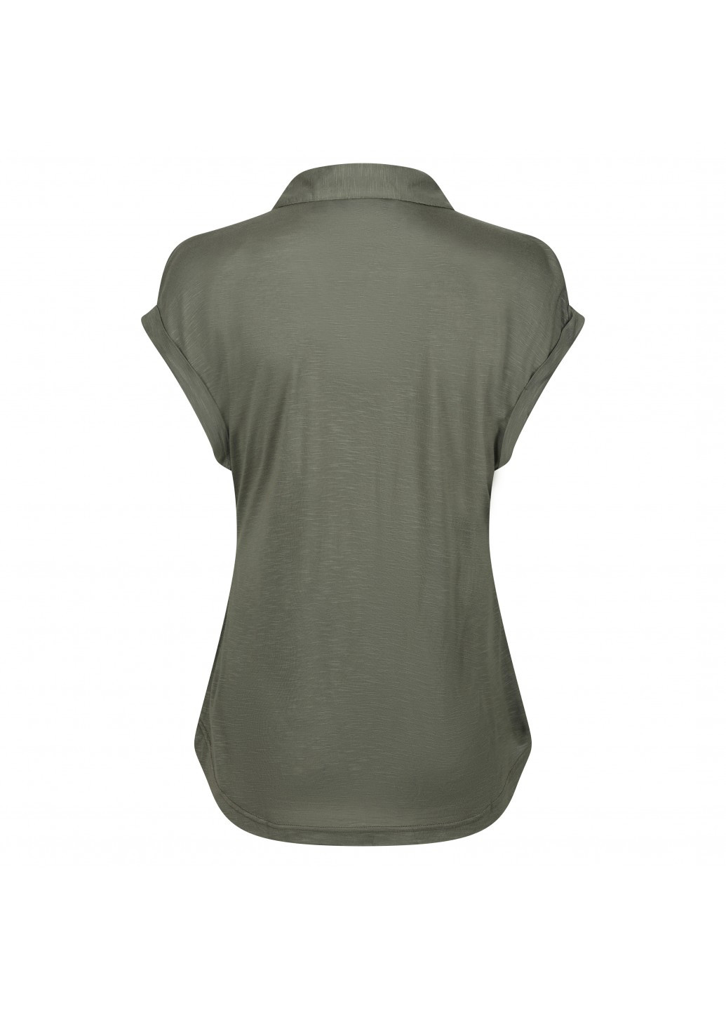 Оливковая (хаки) женская футболка-поло Regatta меланжевая