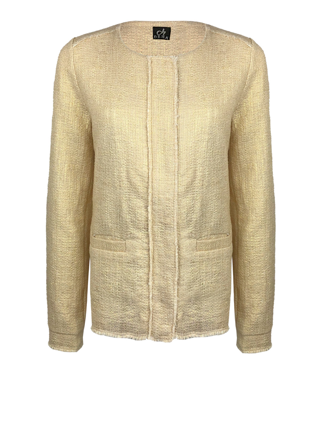 Золотой женский женский пиджак с фактурной ткани Deha однотонный - летний