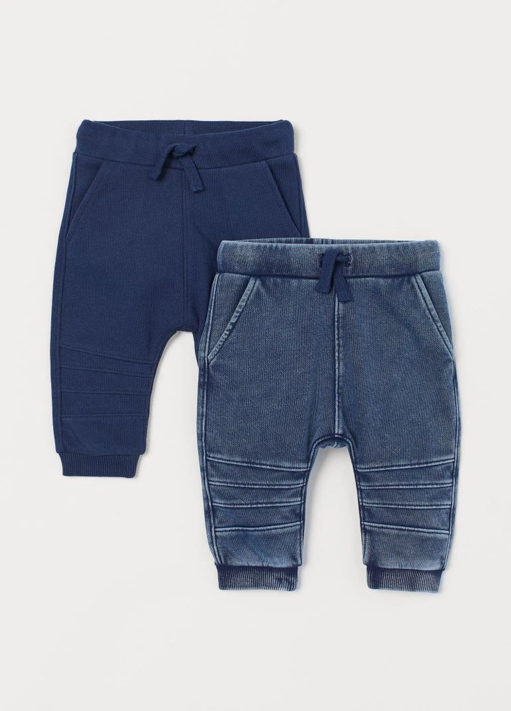 Синие кэжуал демисезонные брюки H&M