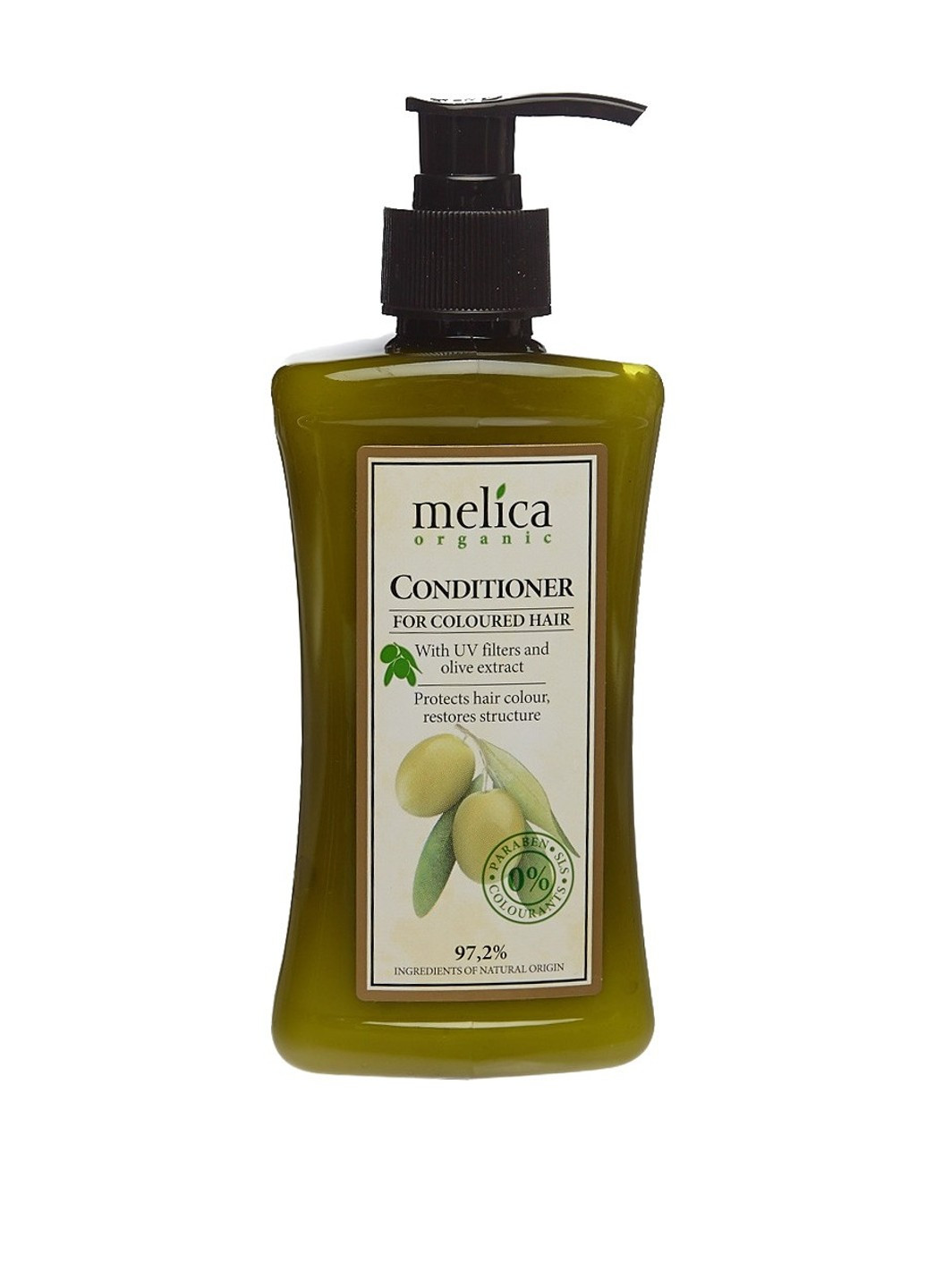 Кондиціонер для фарбованного волосся з уф-фільтрами та екстрактом оливок 300 мл Melica Organic (253590850)