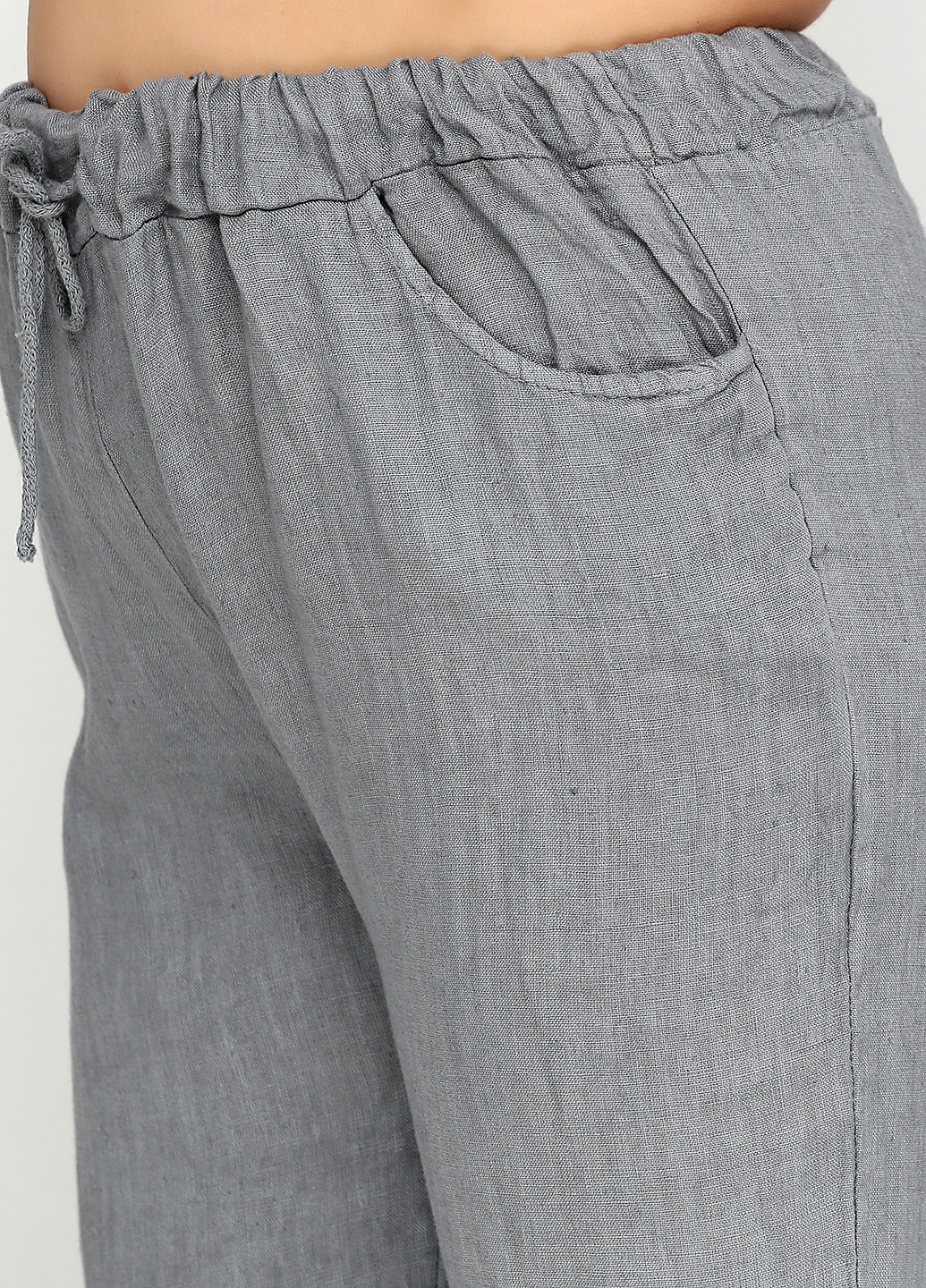 Серые кэжуал демисезонные брюки Puro Lino