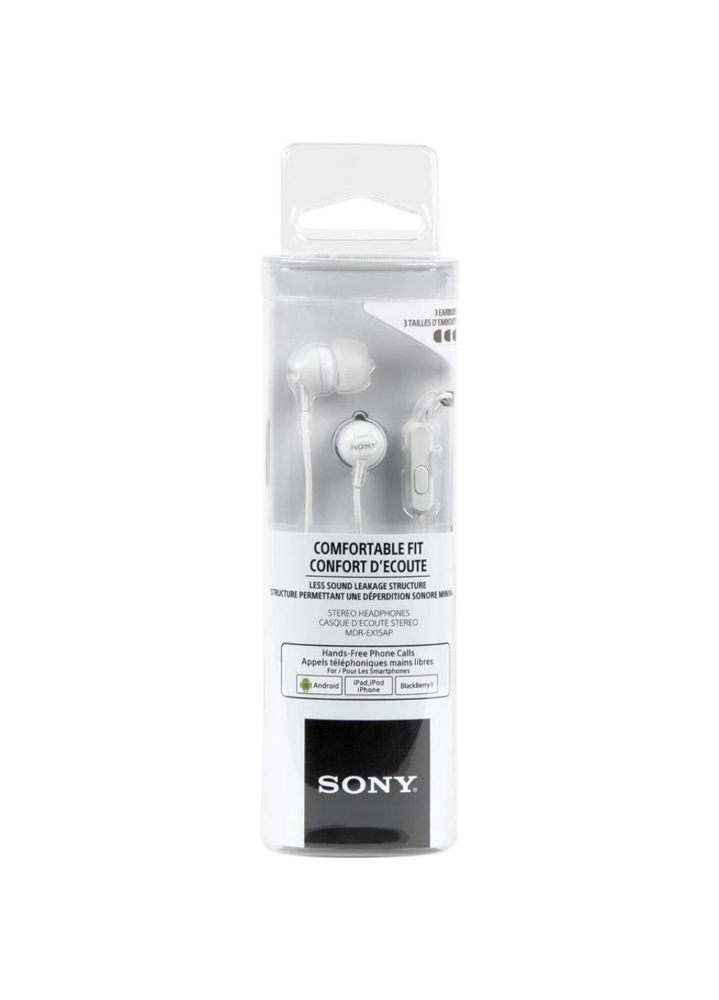 Наушники (MDREX15APW.CE7) Sony MDR-EX15AP White (253547023)