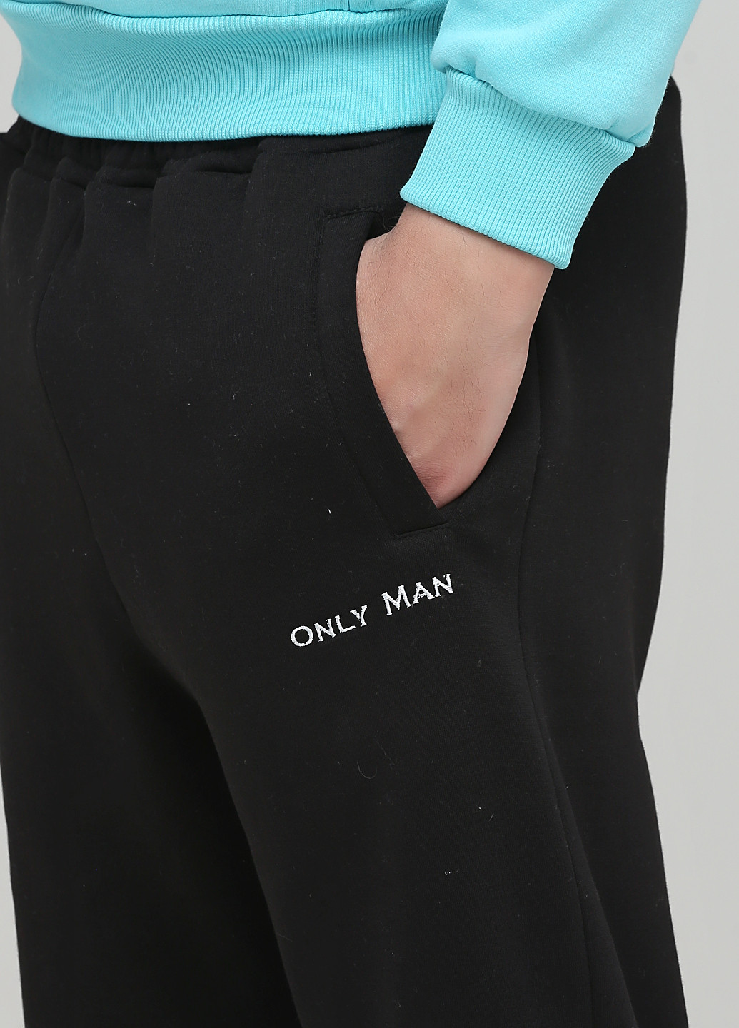 Черные спортивные зимние прямые брюки Only Man