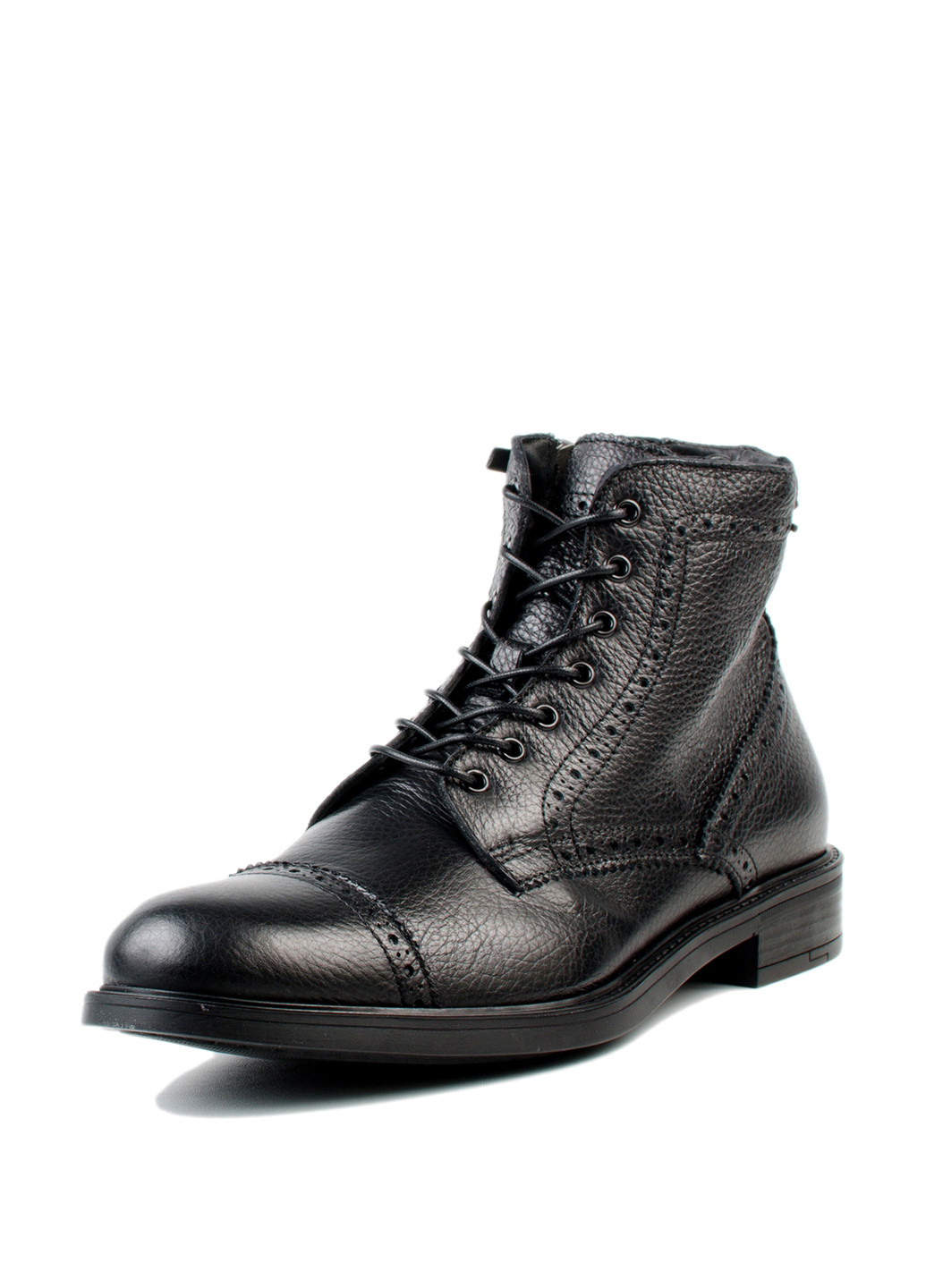 Черные зимние ботинки броги Carlo Pazolini