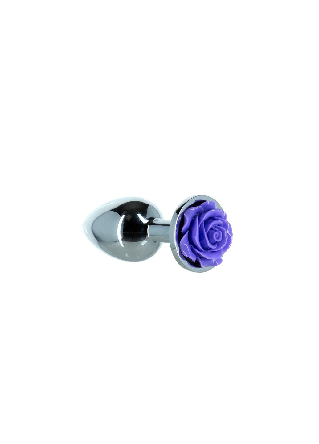 Металлическая анальная пробка с розой - Rose Anal Plug - Purple, вибропуля в подарок Lux Active (255289780)