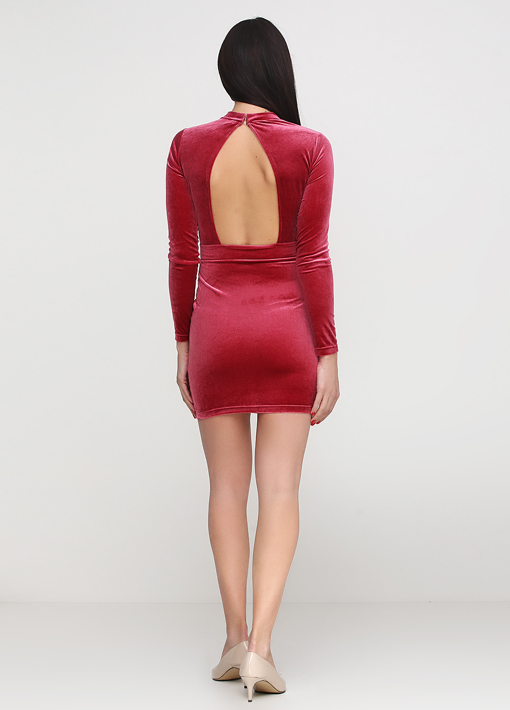 Малинова кежуал сукня без підкладу H&M однотонна
