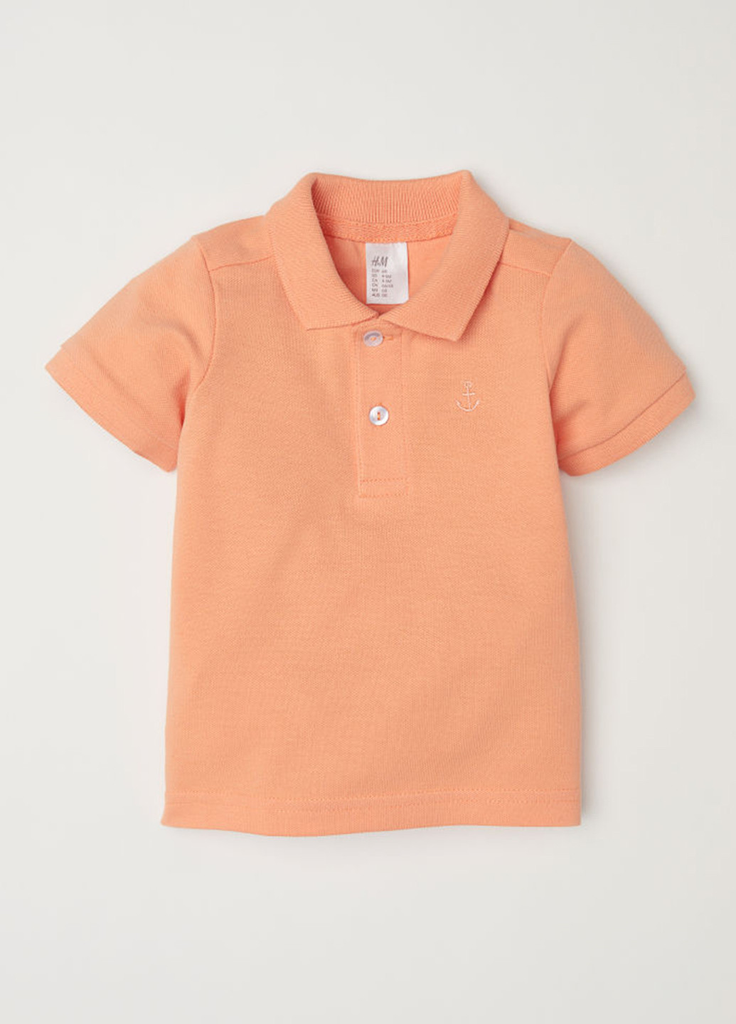 Оранжевая детская футболка-поло для мальчика H&M