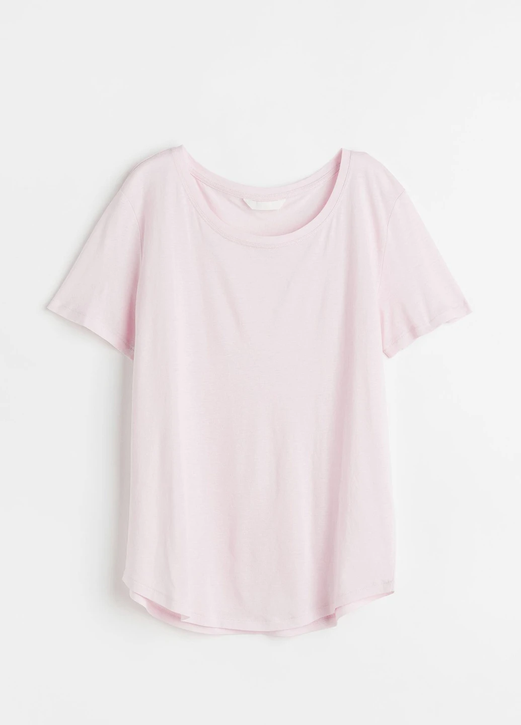 Футболка,пудровий, H&M Basic - (255193006)