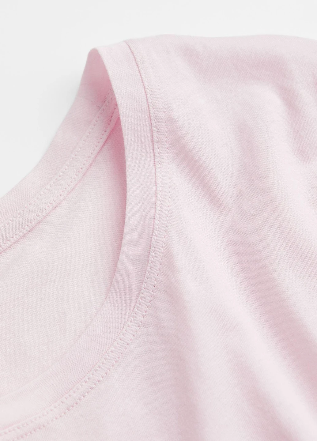 Футболка,пудровий, H&M Basic - (255193006)