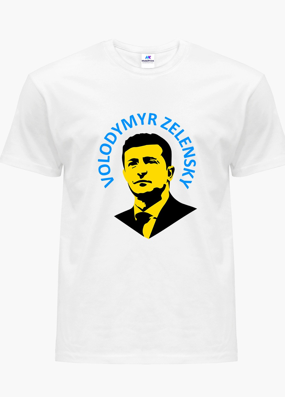 Футболка женская Владимир Зеленский (Vladimir Zelensky) Белый (8976-3680) S MobiPrint - (252856516)