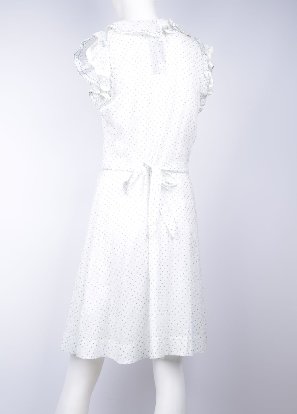 Белое кэжуал платье Ralph Lauren в горошек