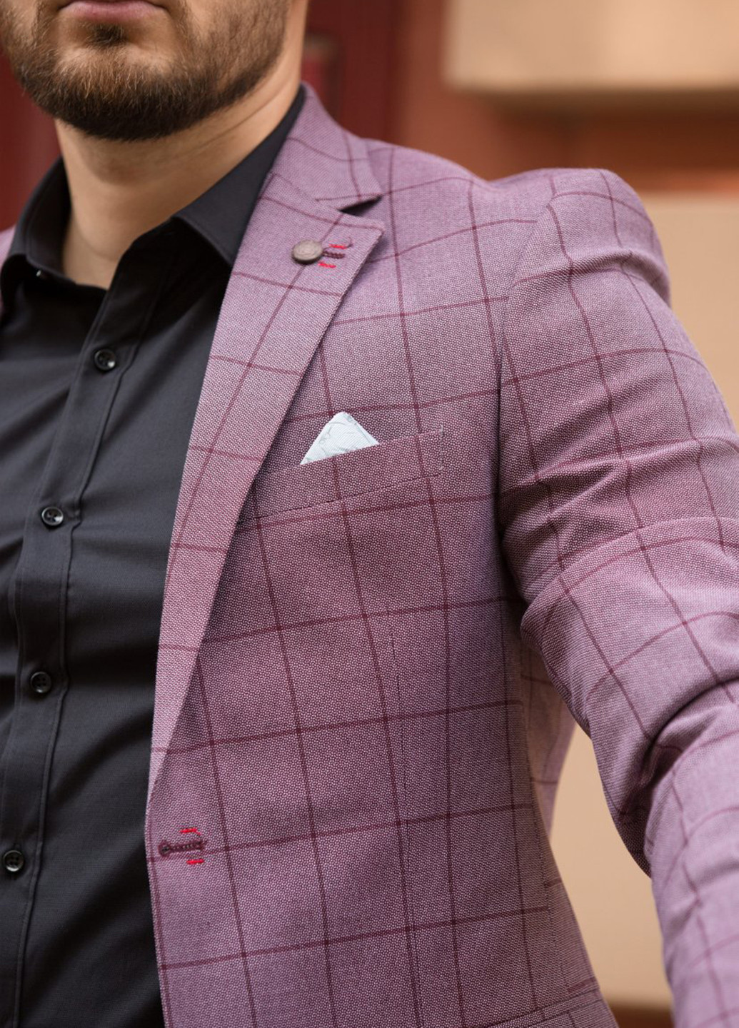 Бордовий демісезонний костюм (піджак, брюки) брючний Trend Collection