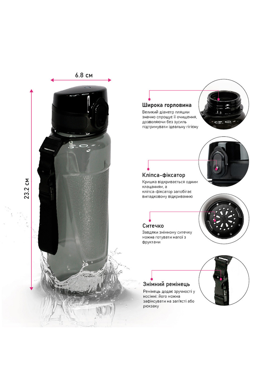 Пляшка, 600 мл Line Art (346139947)