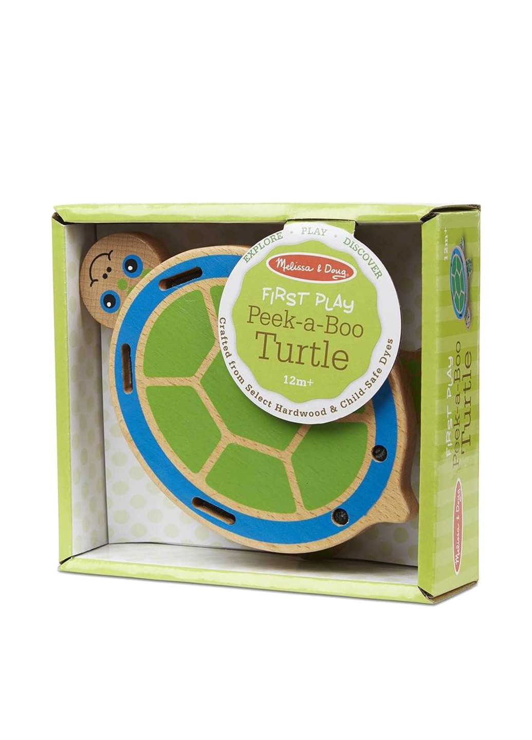 Деревянная игрушка Поиграй в прятки с черепашкой, 4.6х12.7х15.2 см Melissa & Doug (251317734)