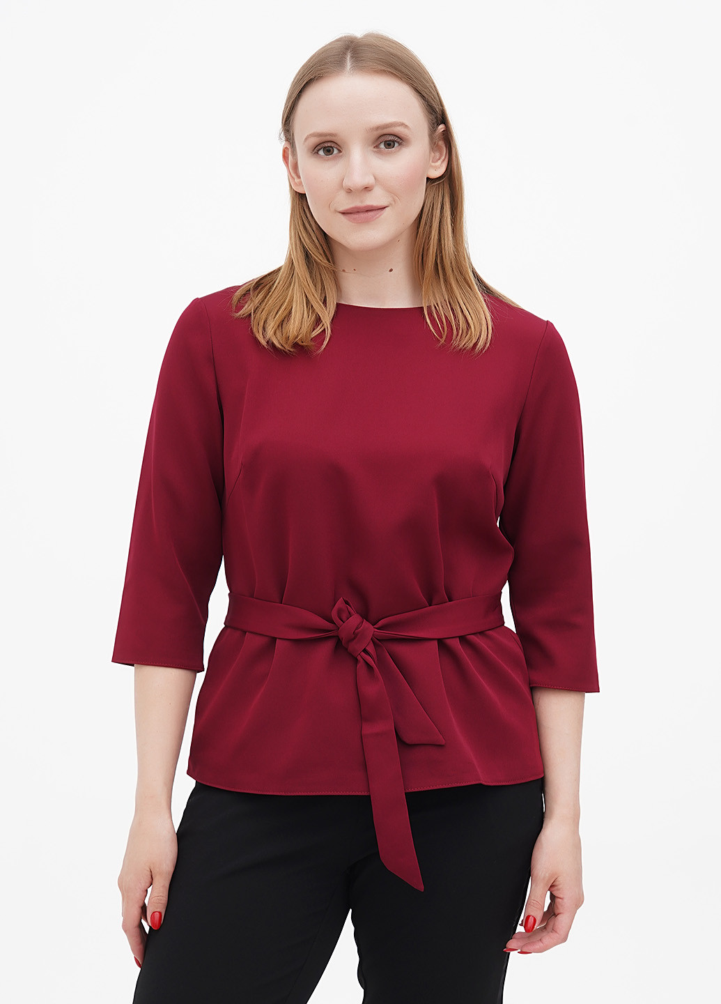 Бордовая летняя блуза Victoria Loks