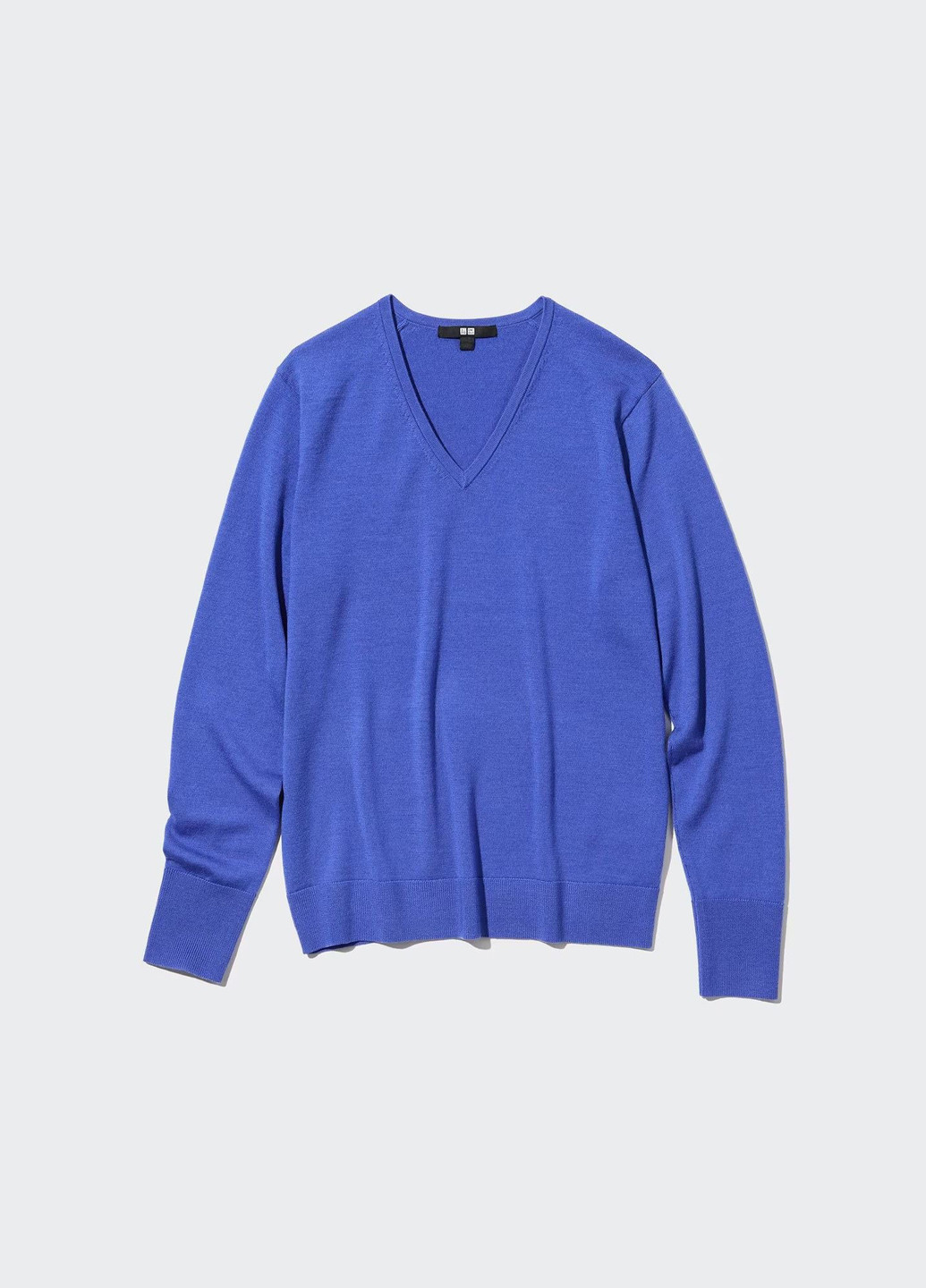 Синий демисезонный пуловер пуловер Uniqlo