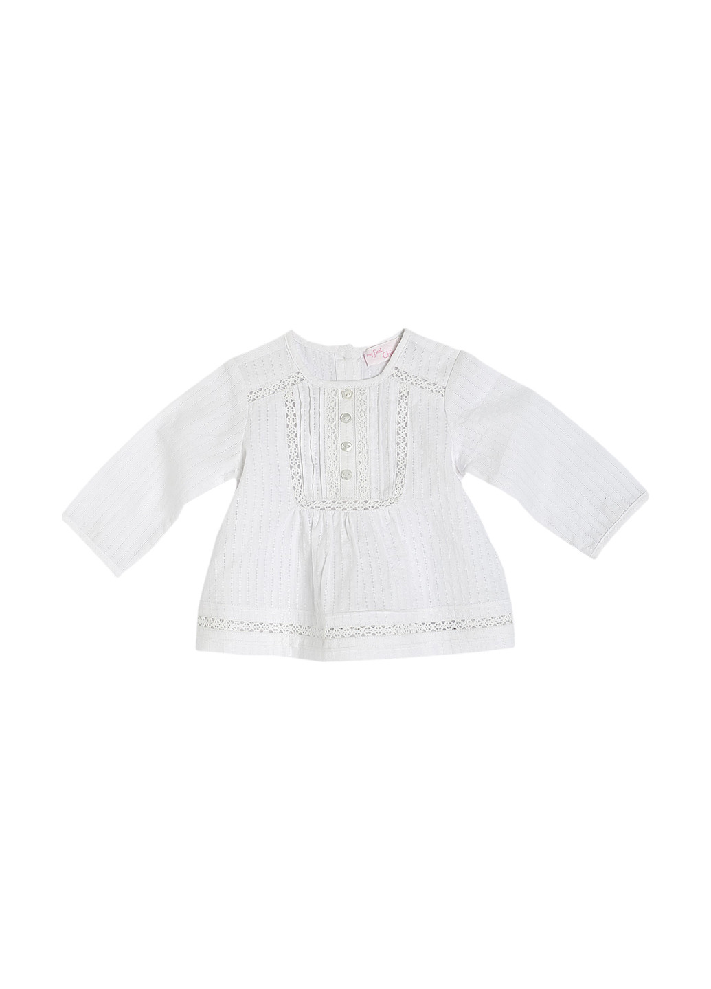 Белая однотонная блузка Chicco летняя