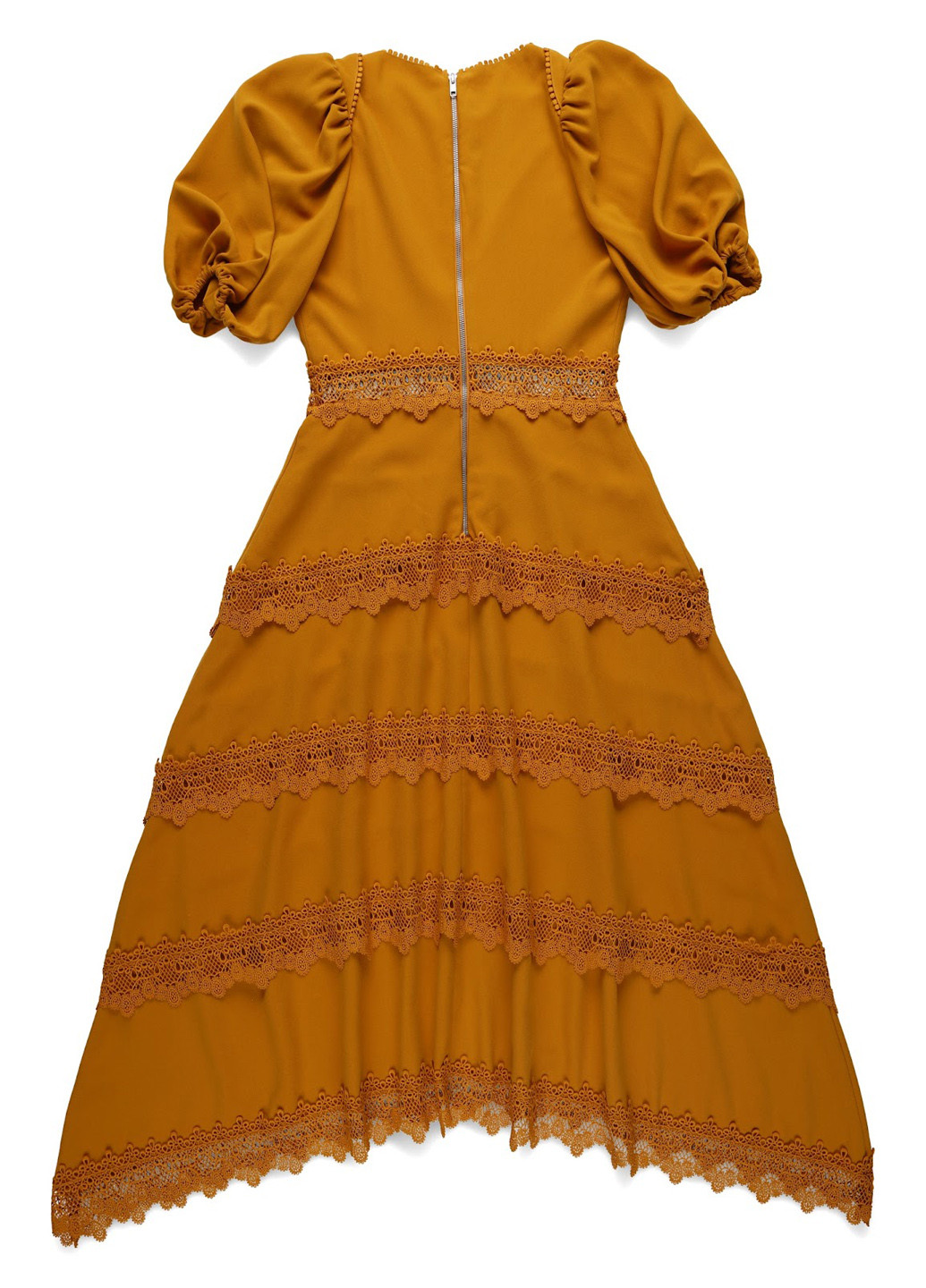 Горчичное кэжуал платье а-силуэт Mossman однотонное