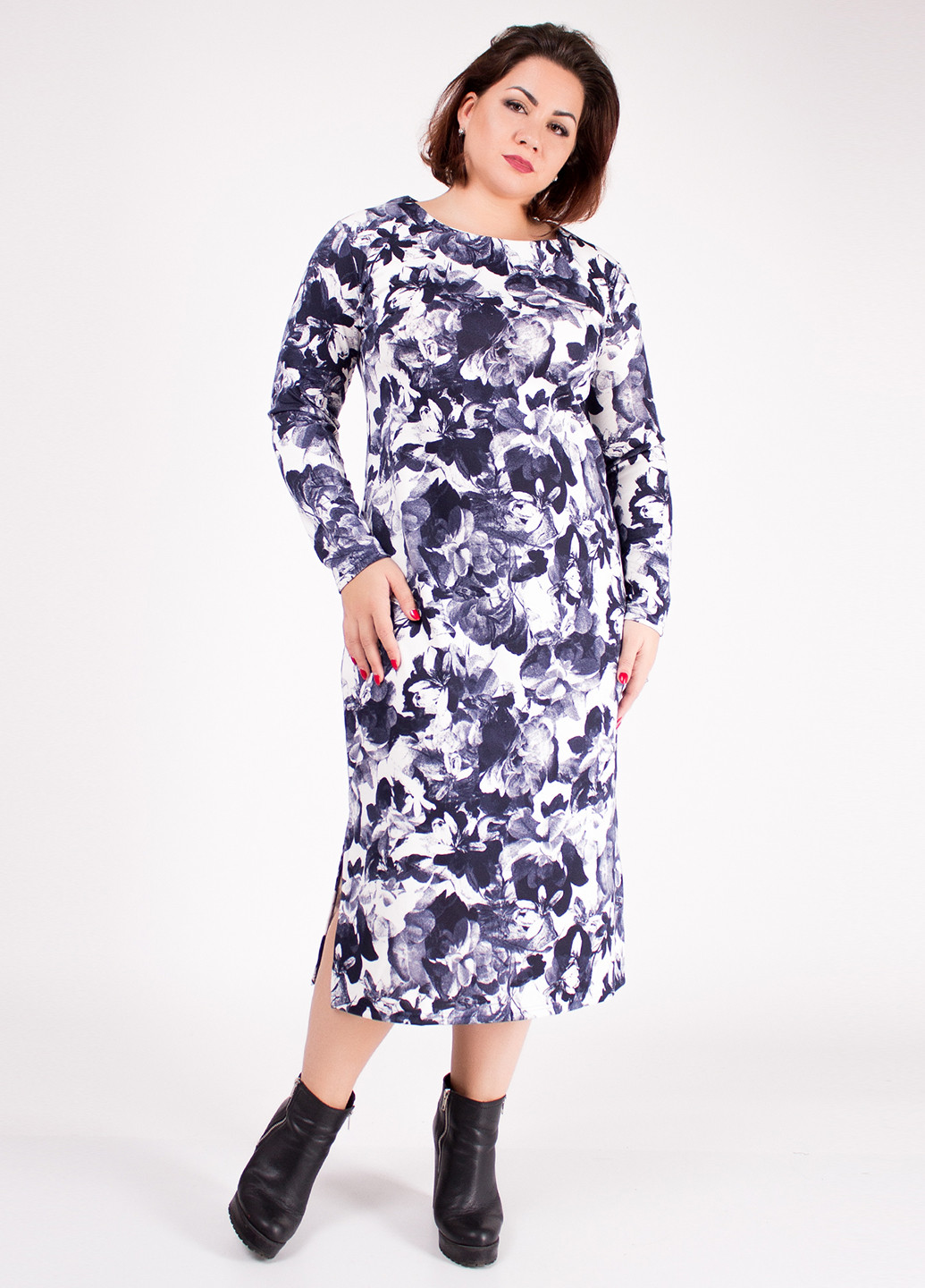 Комбинированное кэжуал платье футляр Fifi Lakres с цветочным принтом