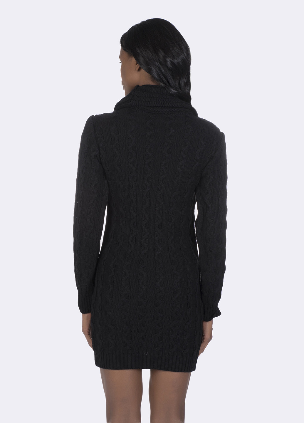 Черное кэжуал платье платье-свитер Felix Hardy однотонное