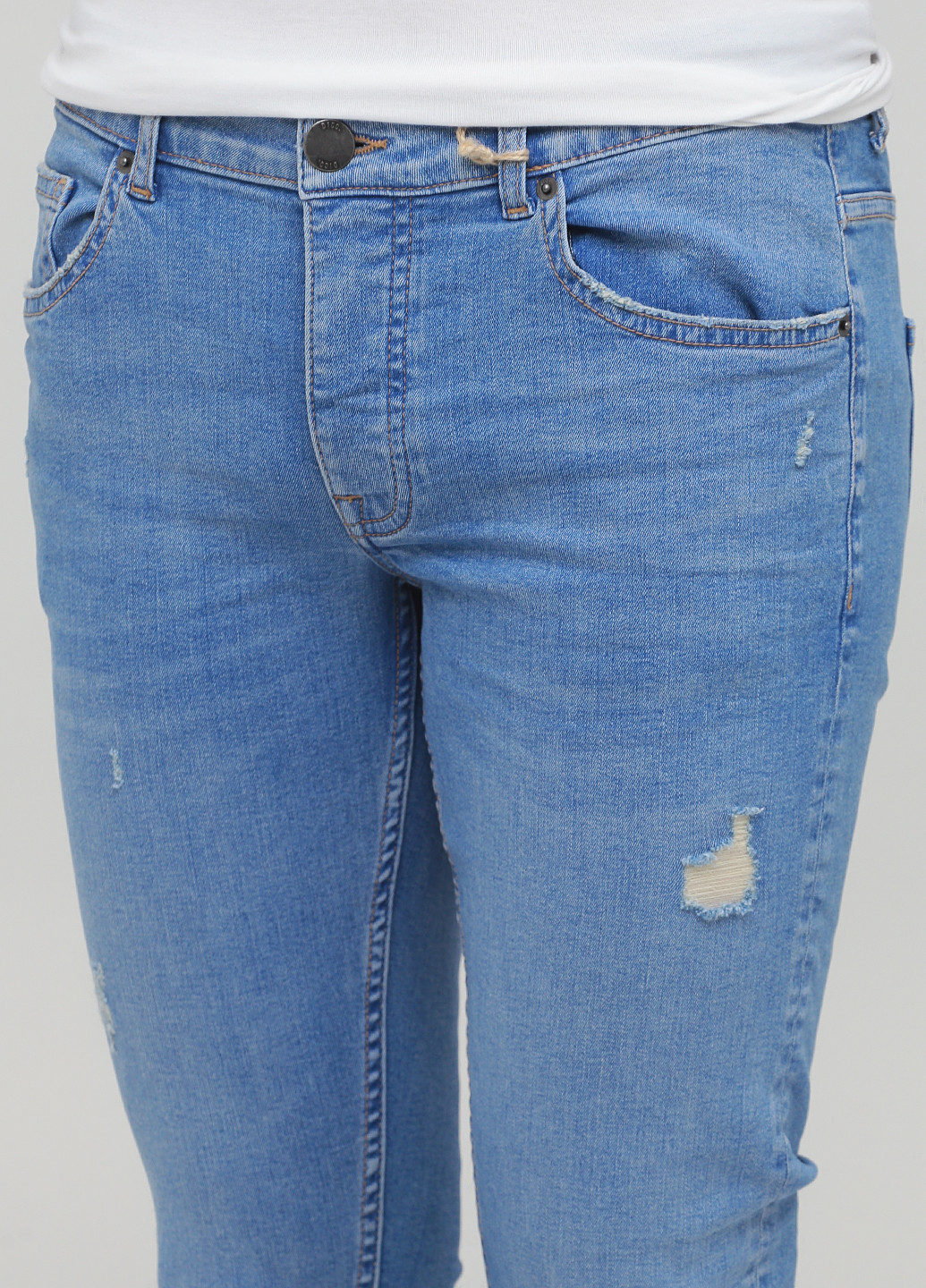 Голубые демисезонные скинни джинсы Denim Co
