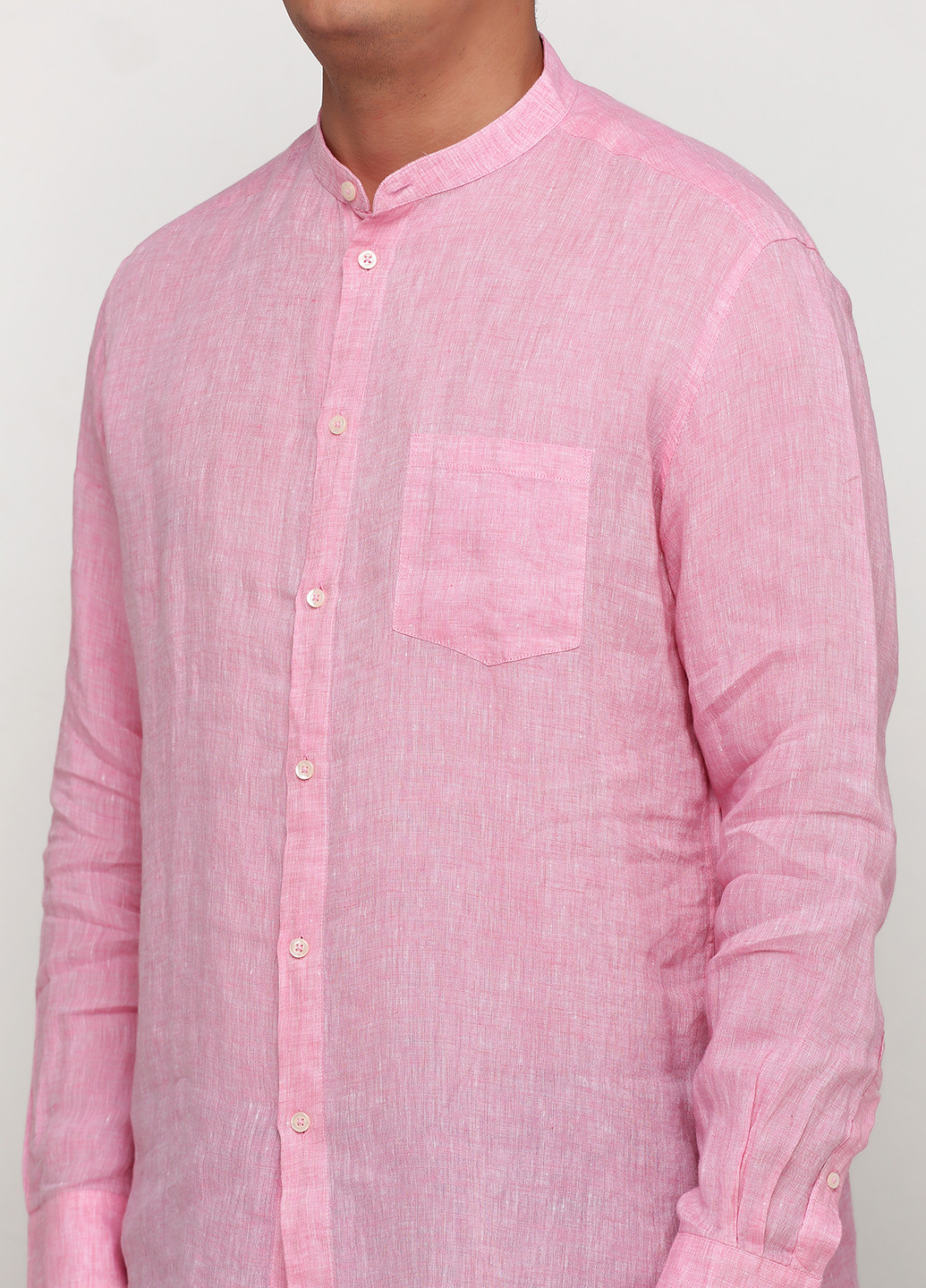 Розовая кэжуал рубашка меланж United Colors of Benetton