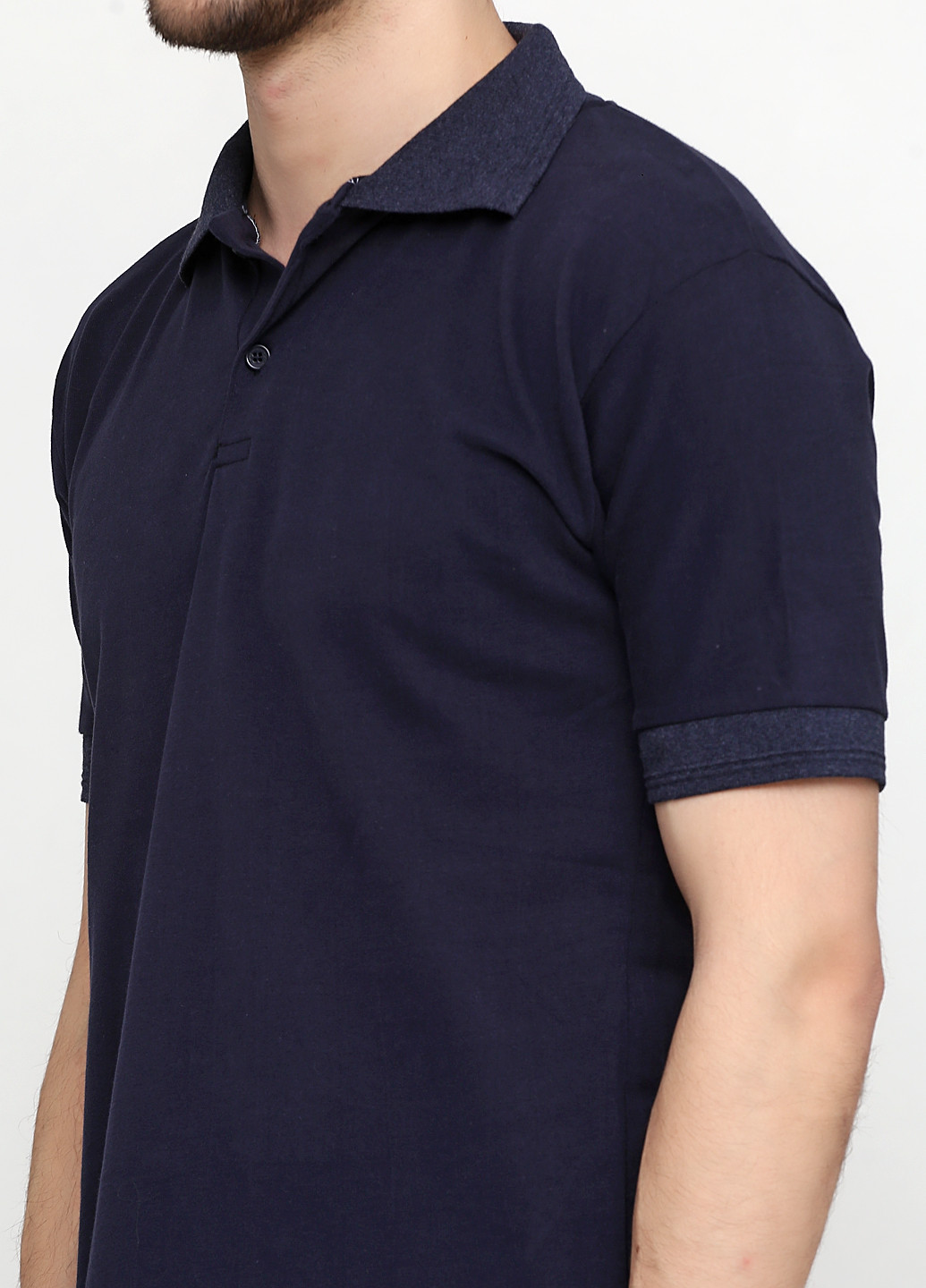 Темно-синяя футболка-поло для мужчин Chiarotex однотонная