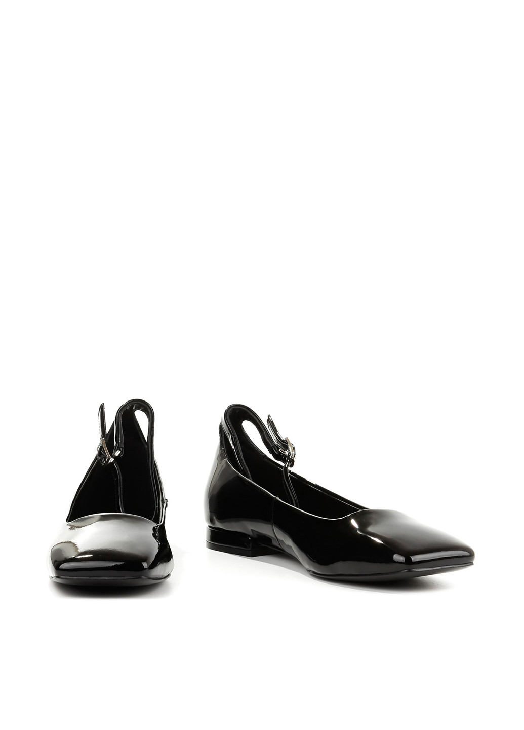 Жіночі балетки Le'BERDES | чорні однотонні лаковані натуральна шкіра (294097542)