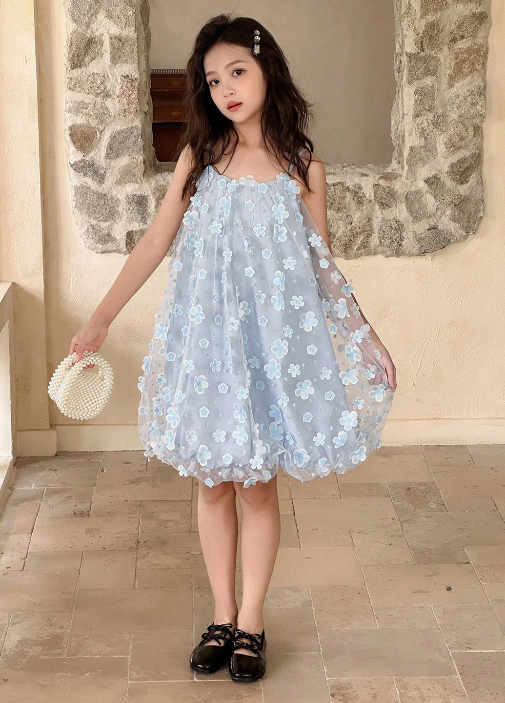 Сіро-голуба сукня SHEIN (367004568)