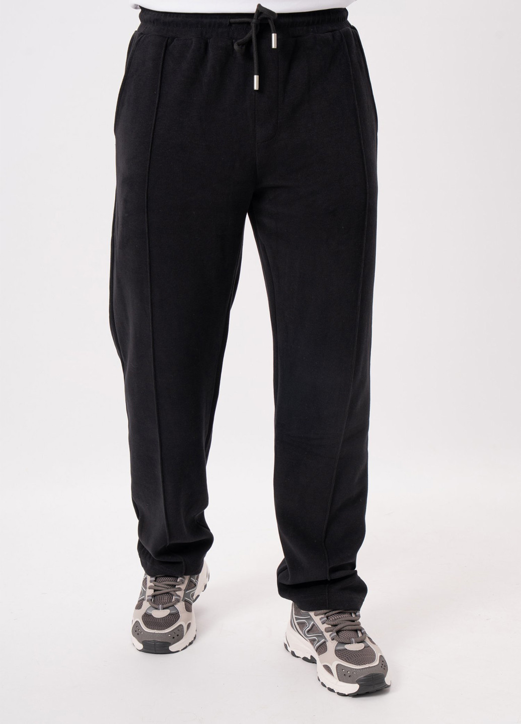 Черные спортивные, кэжуал демисезонные прямые брюки Trend Collection