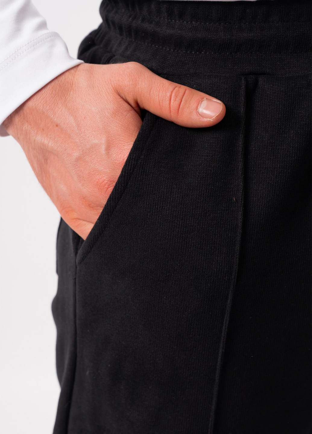 Черные спортивные, кэжуал демисезонные прямые брюки Trend Collection