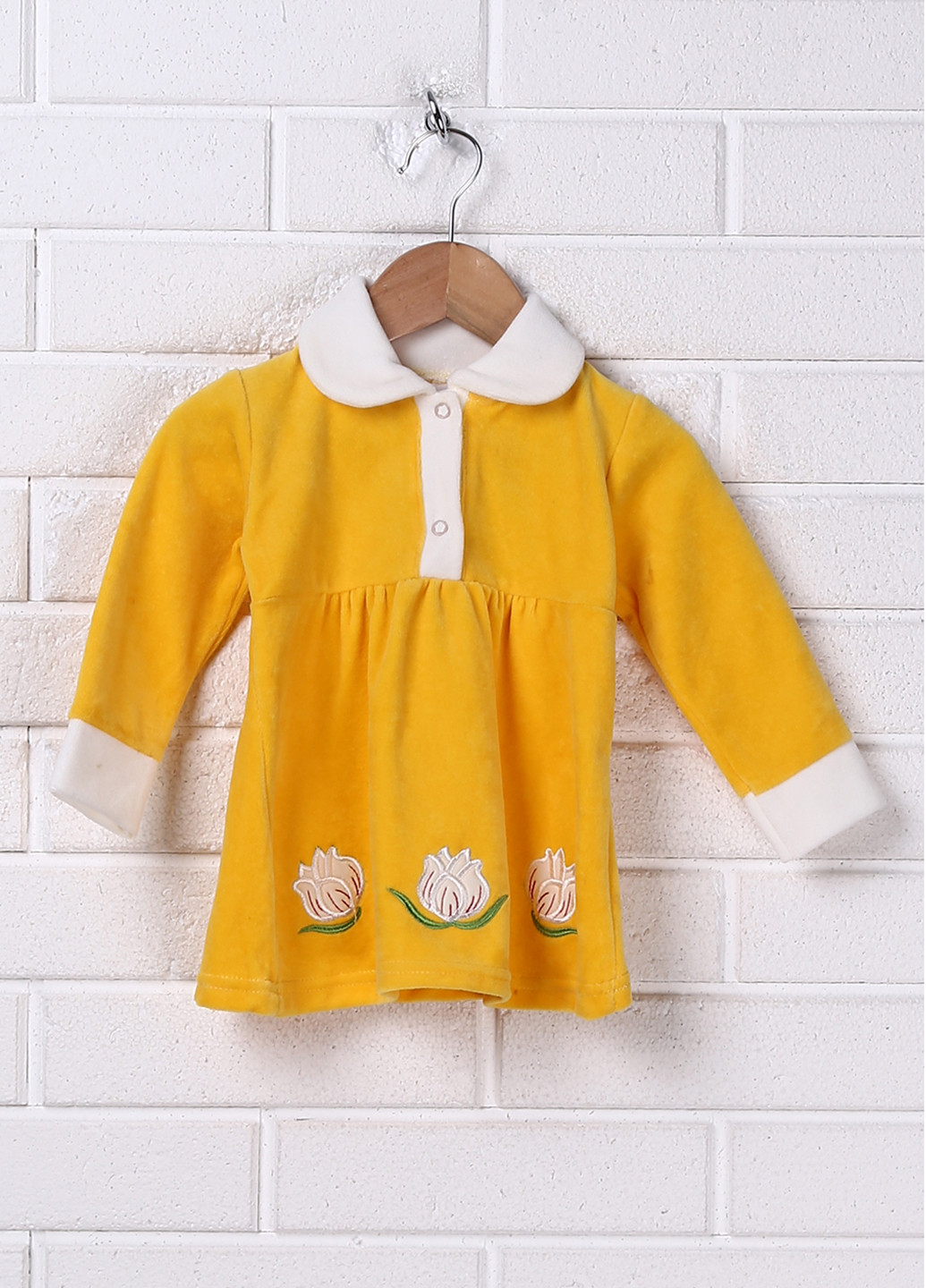 Желтое кэжуал платье Niso Baby с рисунком