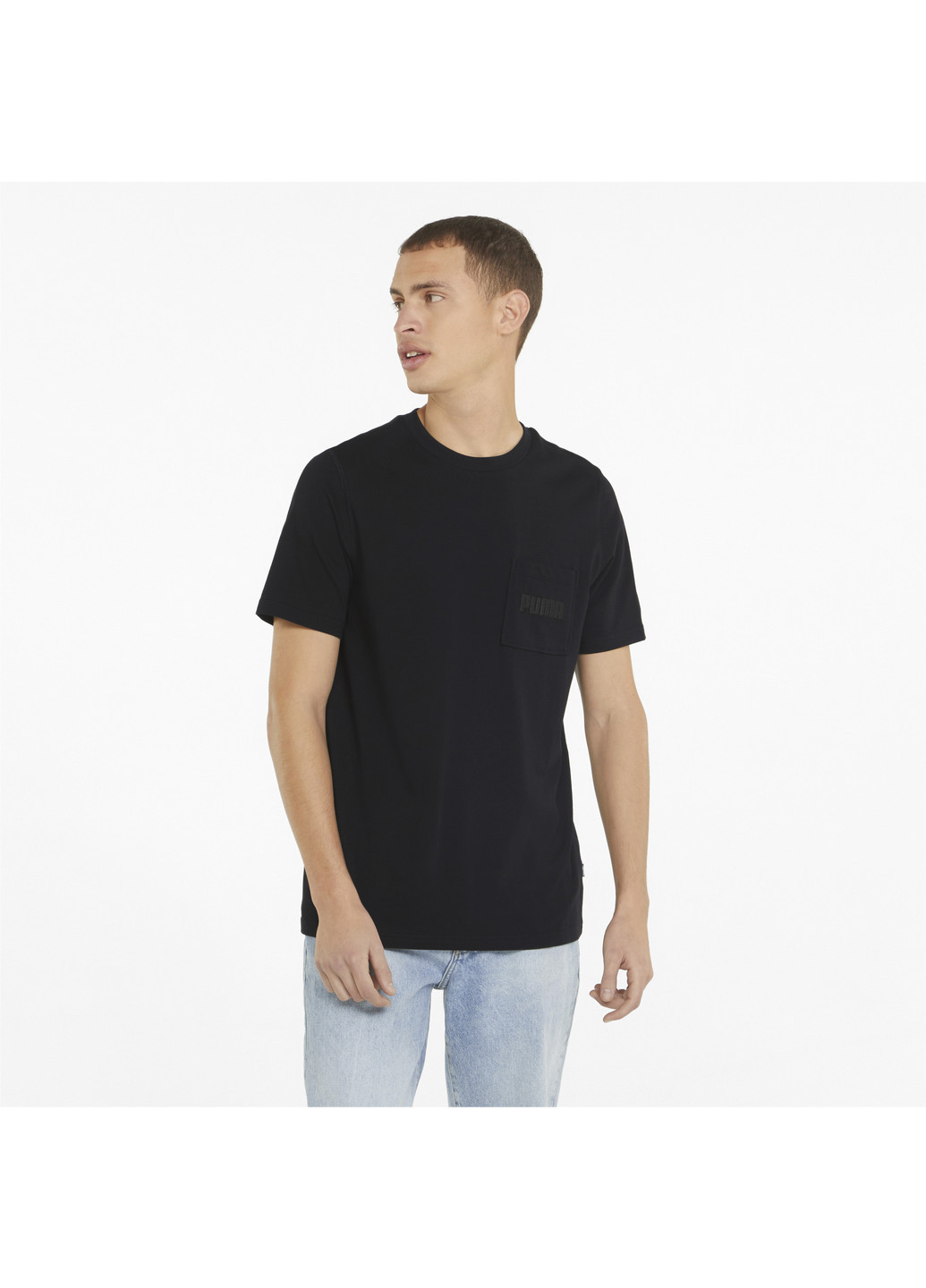 Черная футболка modern basics pocket men's tee Puma