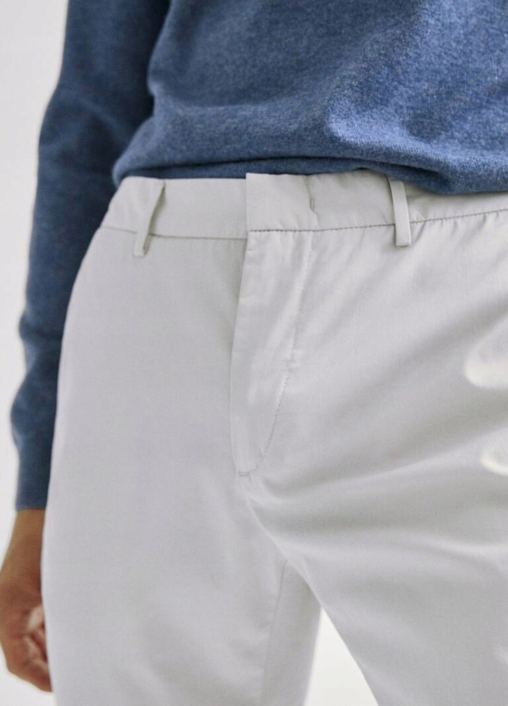Светло-серые кэжуал демисезонные чиносы брюки Massimo Dutti