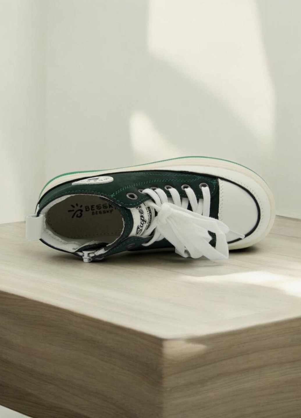 Темно-зеленые кэжуал осенние ботинки Bessky