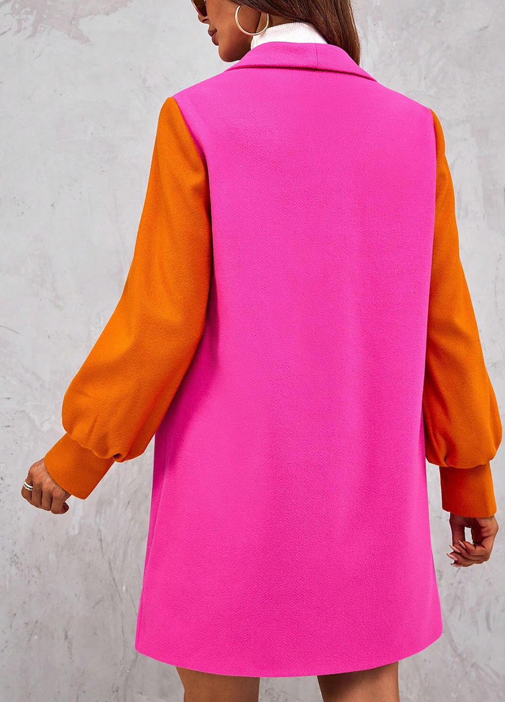 Комбіноване демісезонне Пальто однобортне SHEIN