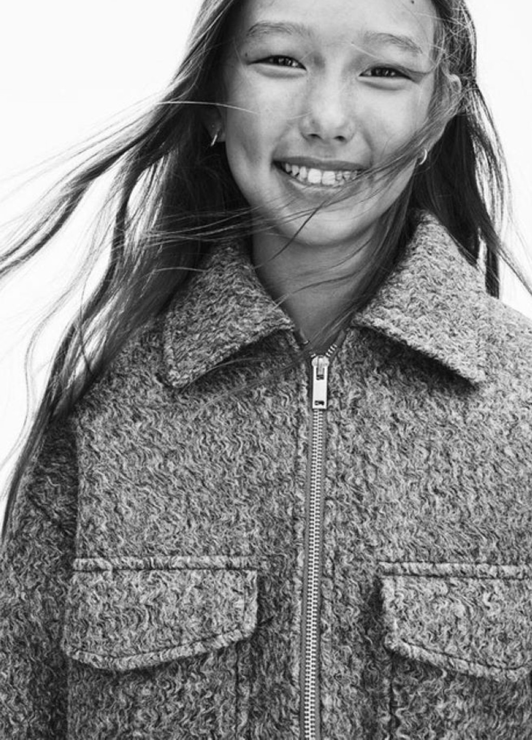 Серая демисезонная куртка куртка-пальто H&M