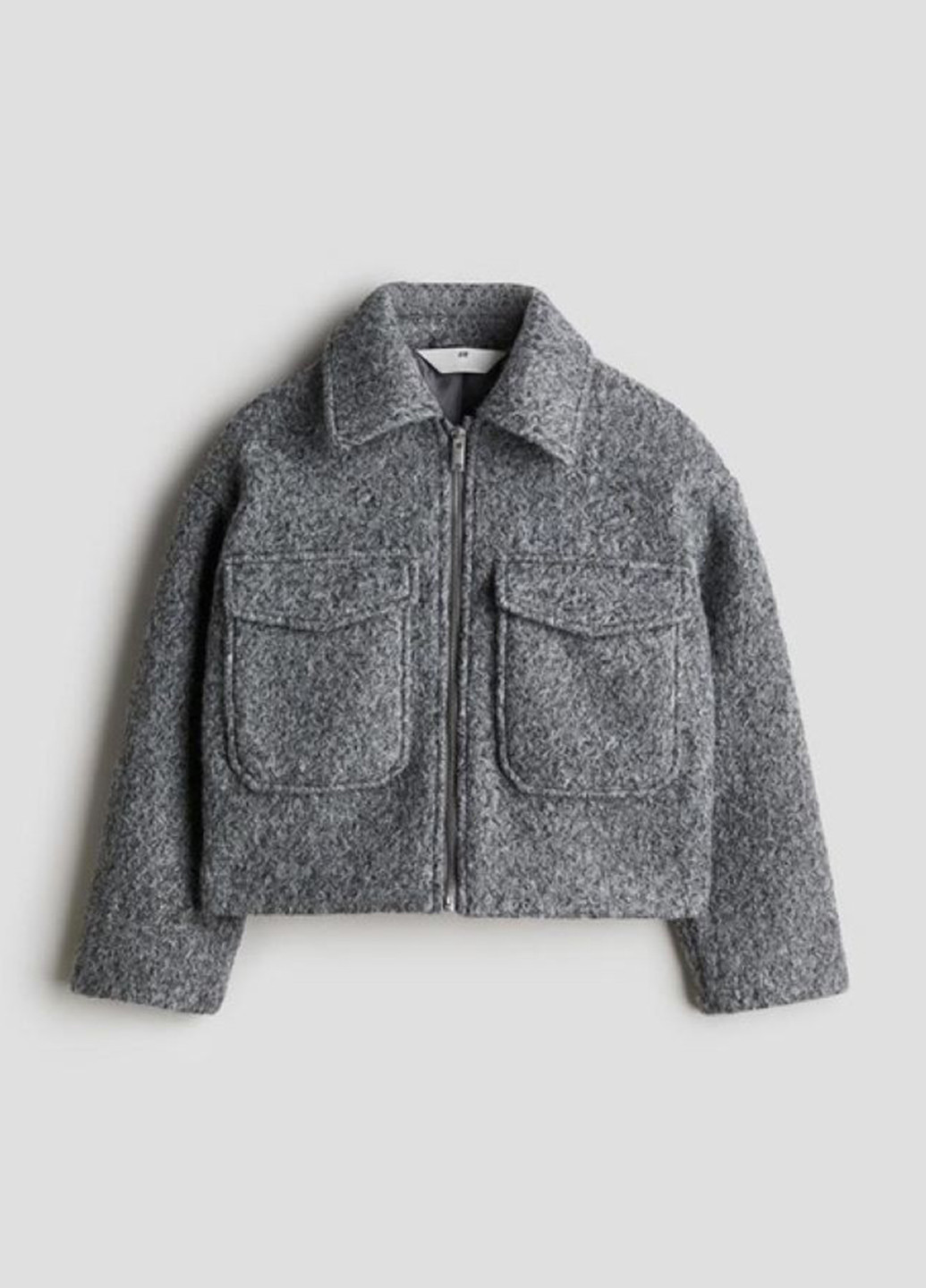 Серая демисезонная куртка куртка-пальто H&M