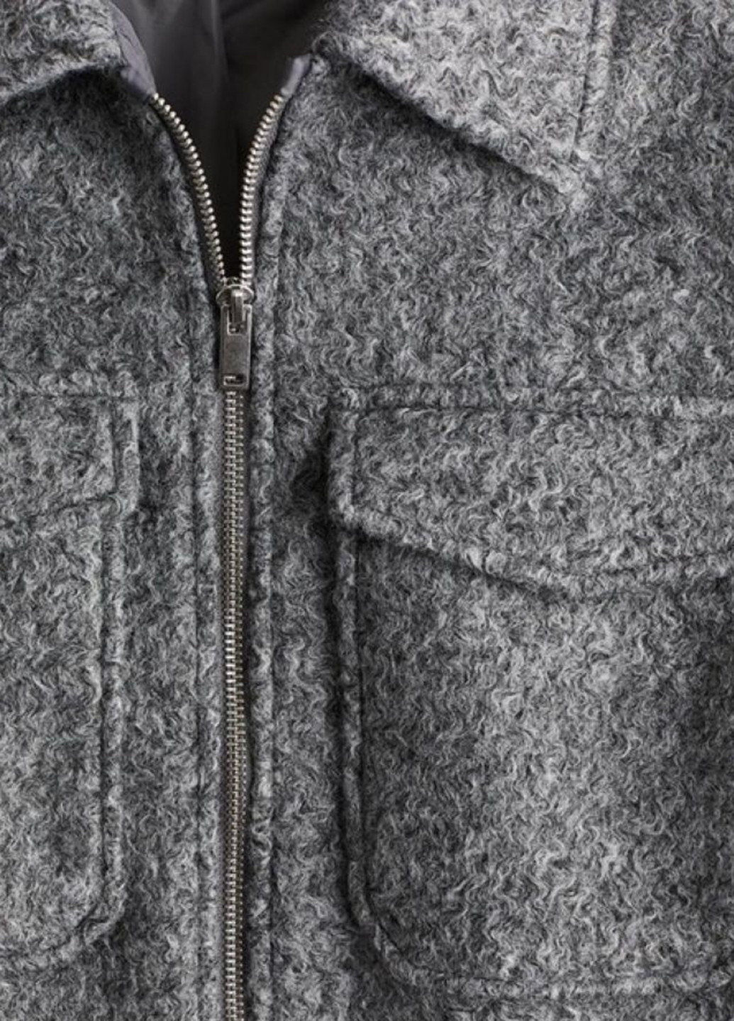 Серая демисезонная куртка куртка-пальто H&M