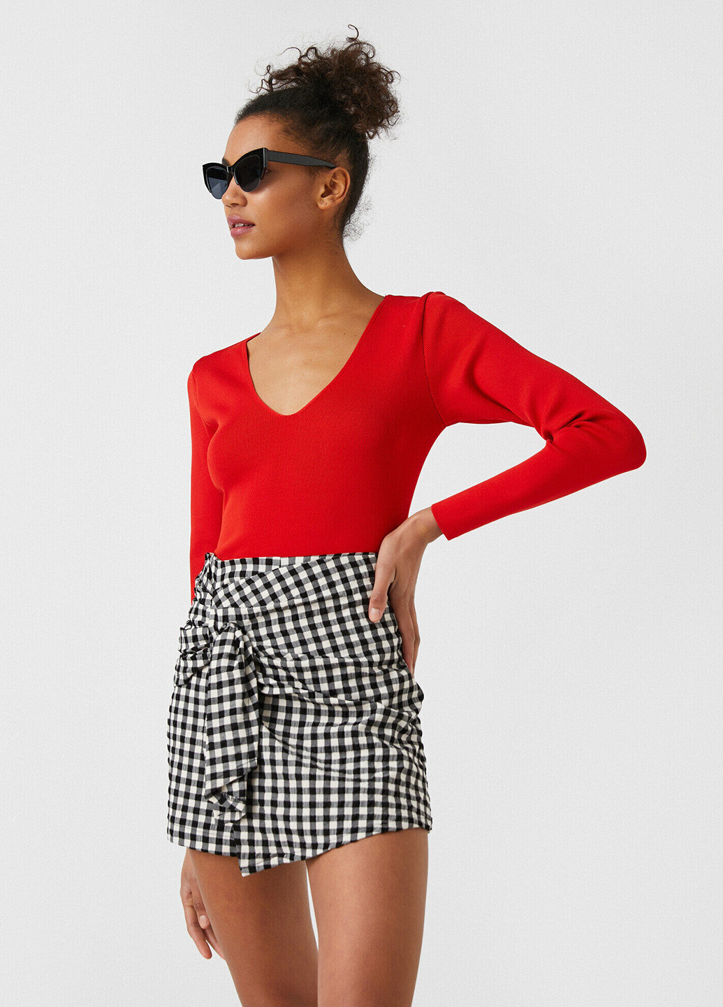 Червоний демісезонний светр пуловер KOTON