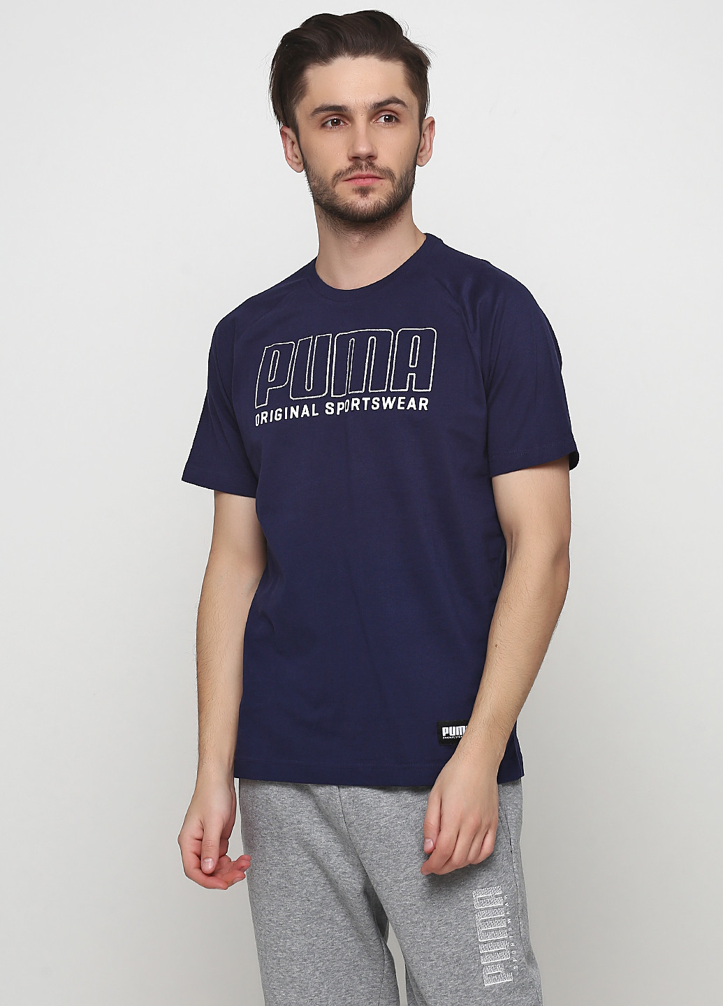 Темно-синяя футболка Puma Athletics Graphic Tee