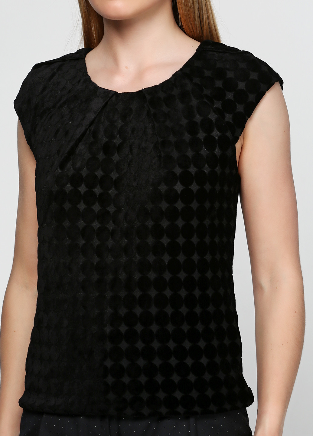 Черная летняя блуза Emporio Armani