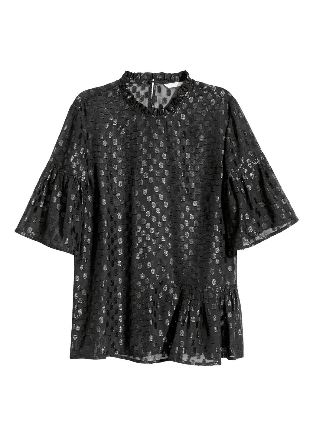 Черная летняя топ-блуза H&M