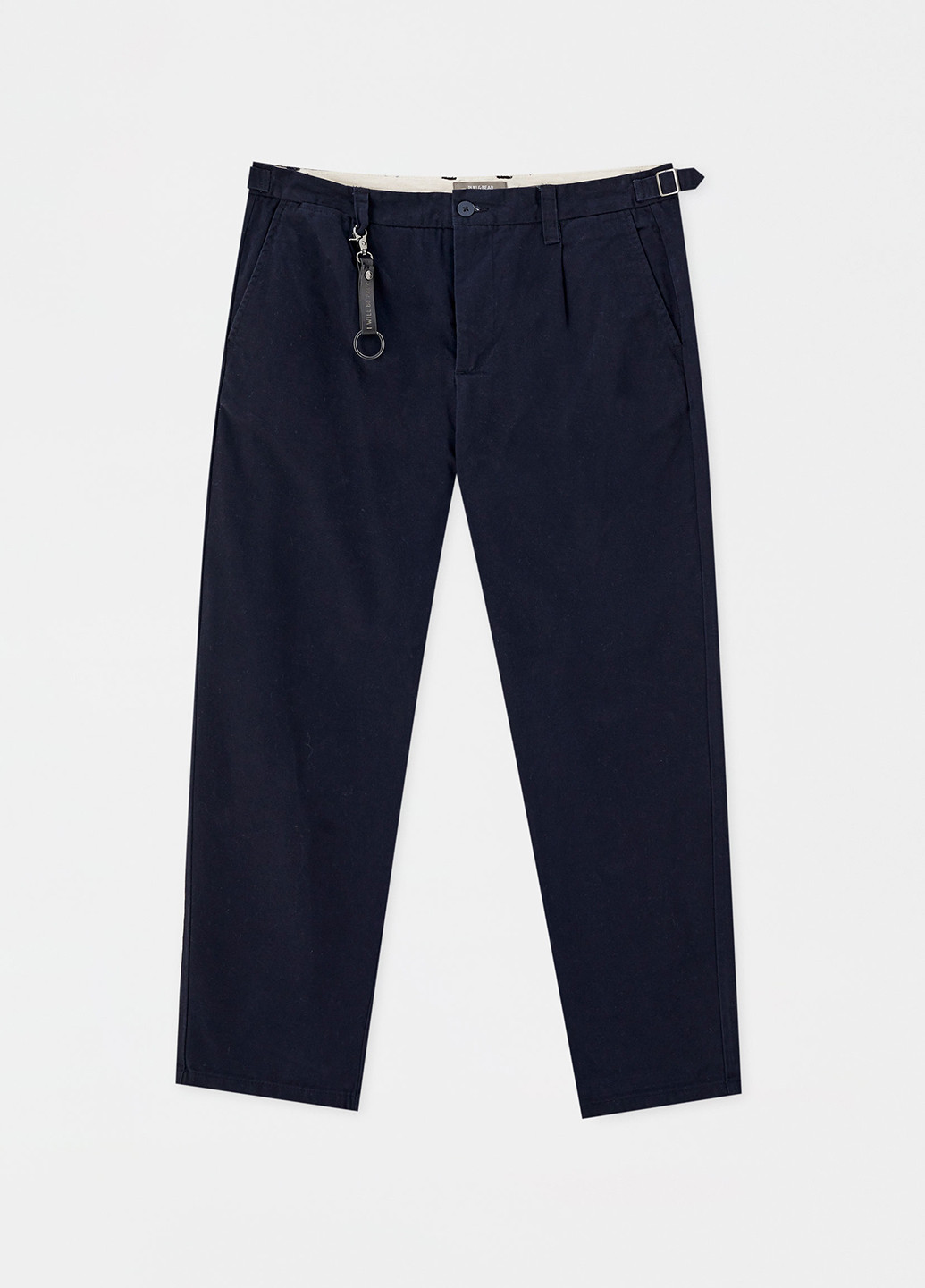 Темно-синие кэжуал демисезонные прямые брюки Pull & Bear