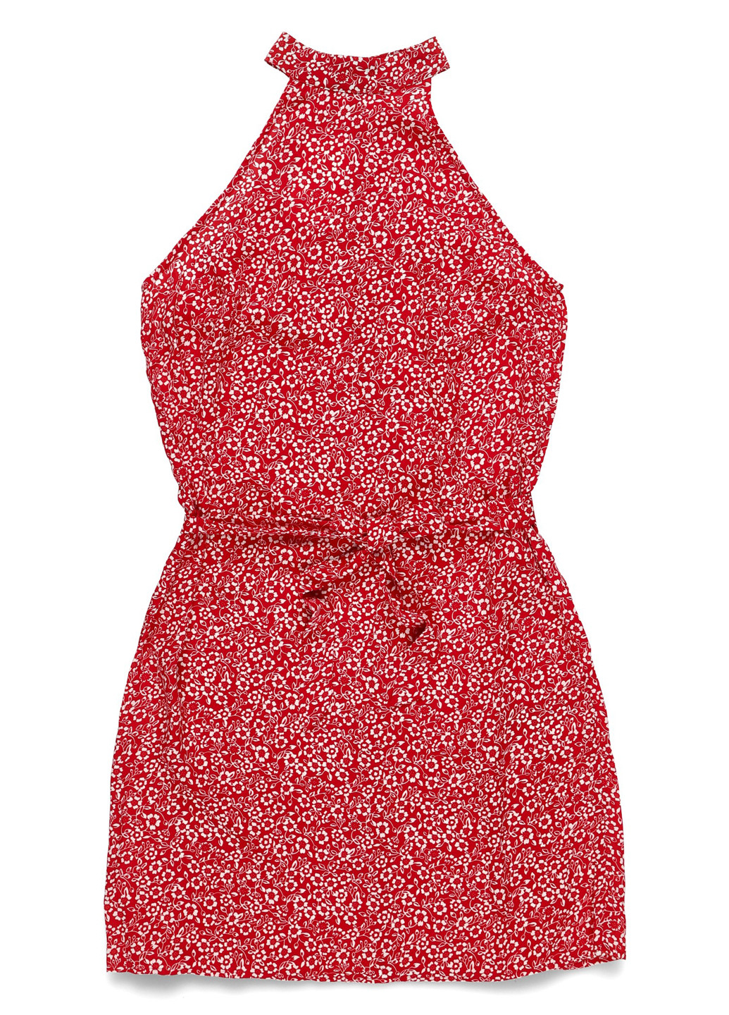 Красное кэжуал платье Vila с цветочным принтом