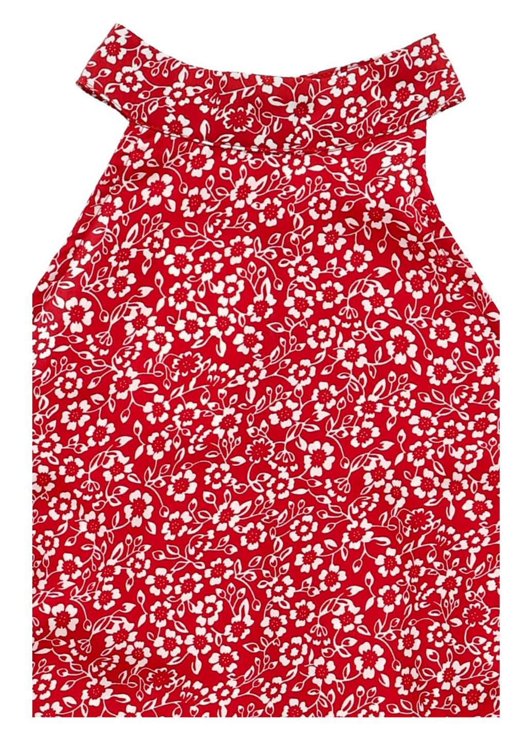 Красное кэжуал платье Vila с цветочным принтом